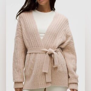 Lululemon Alpaca-Blend Tie-Front Long Cardigan